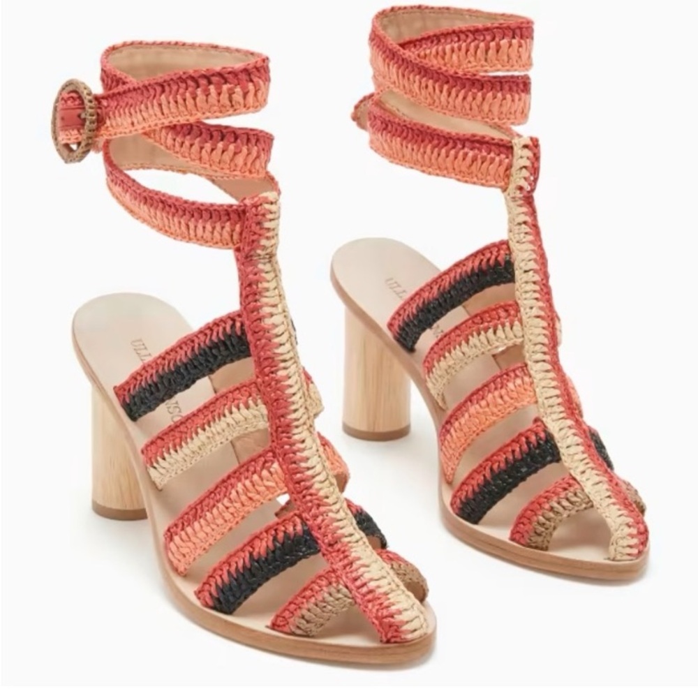 Ulla Johnson Katya Raffia Sandal Heel